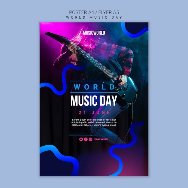 Gradient music template design