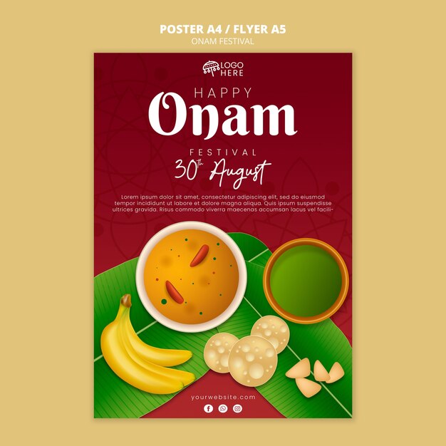 Gradient onam template design