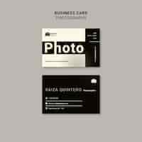 Free PSD gradient photography concept business card