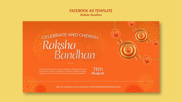 Gradient raksha facebook ad template