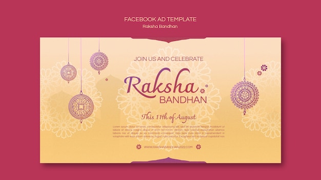 Gradient raksha facebook ad template