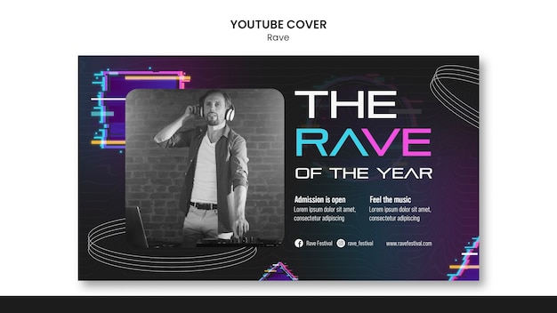 Free PSD gradient rave party template