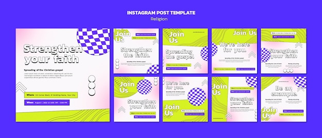 Gradient religion template design
