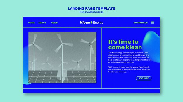 Free PSD gradient renewable energy design template