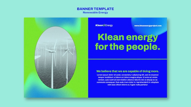 Free PSD gradient renewable energy design template