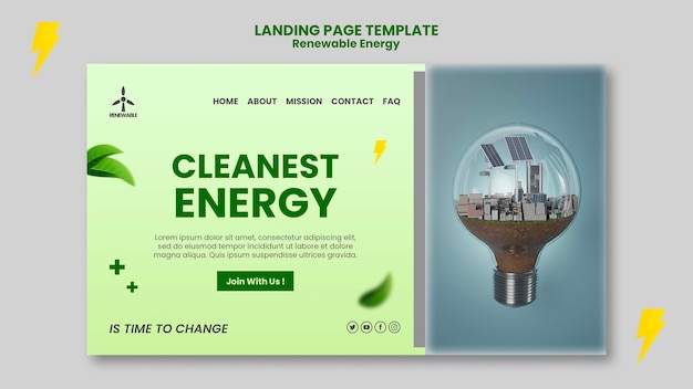 Gradient renewable energy design template