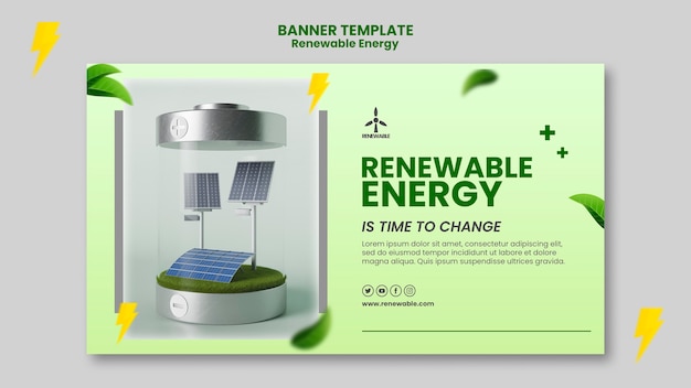 Free PSD gradient renewable energy design template