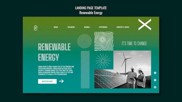 Free PSD gradient renewable energy template