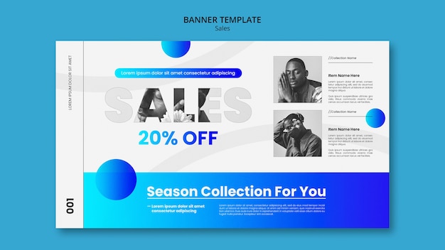 Gradient sales template design