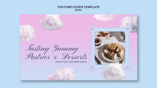 Free PSD gradient sales youtube cover template