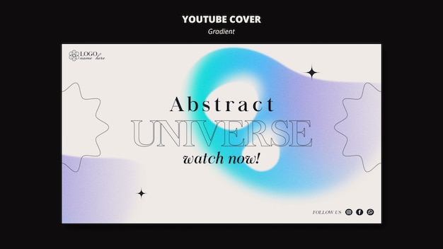 Free PSD gradient shapes youtube cover template