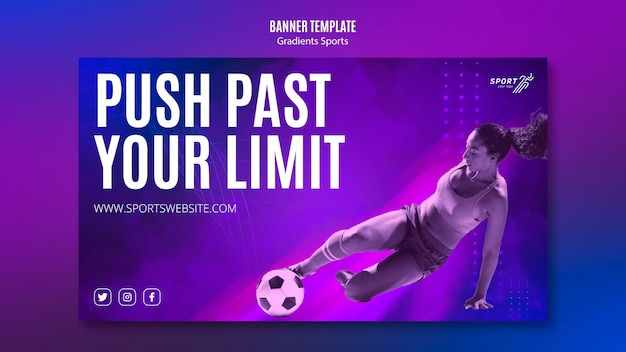 Gradient sport banner template