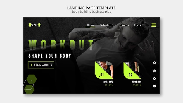 Free PSD gradient sport design template