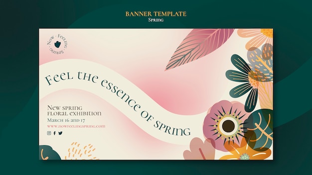 Gradient spring banner template