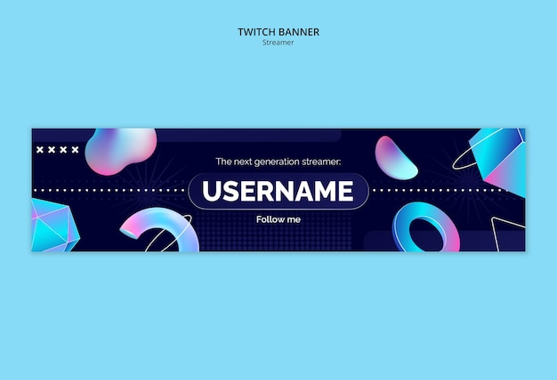 Free PSD gradient streaming hobby template