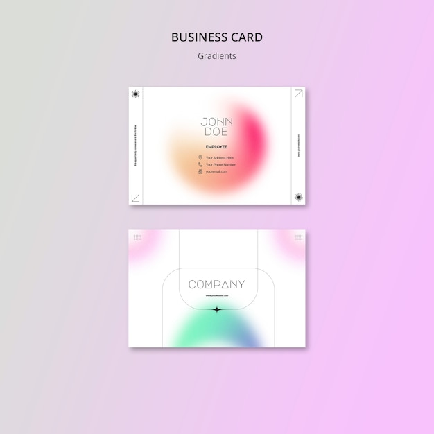 Gradient style business card template