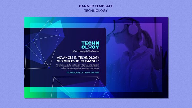 Gradient technology banner template