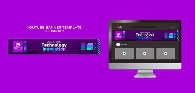 Gradient technology innovation youtube banner