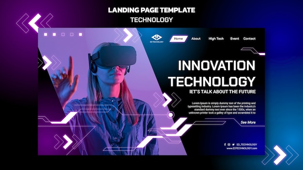 Free PSD gradient technology template