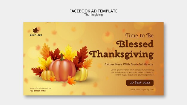 Free PSD gradient thanksgiving design template