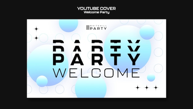 Free PSD gradient welcome party youtube cover