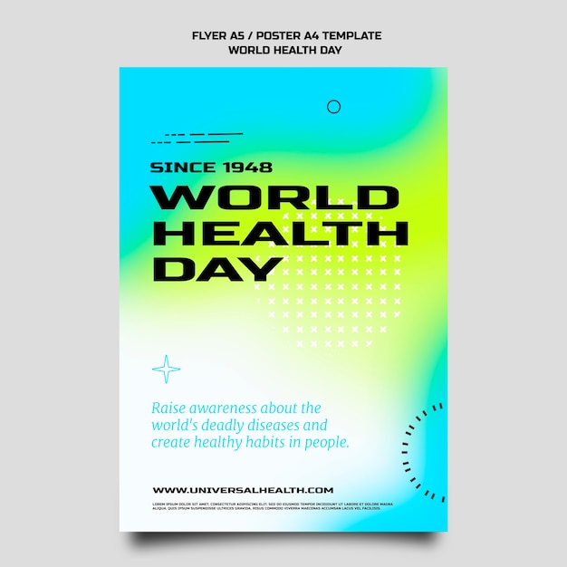 Gradient world health day template