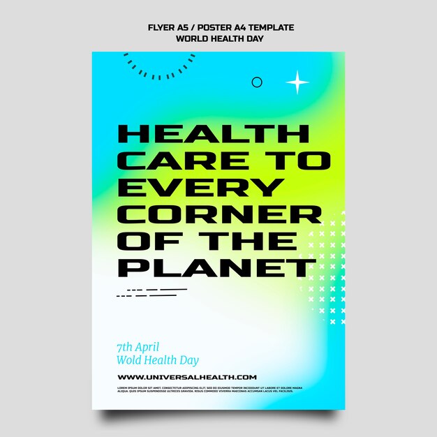 Gradient world health day template