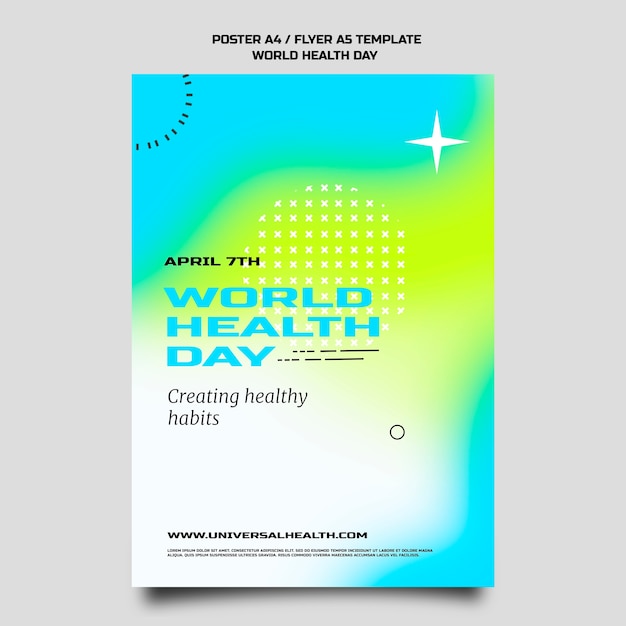 Gradient world health day template