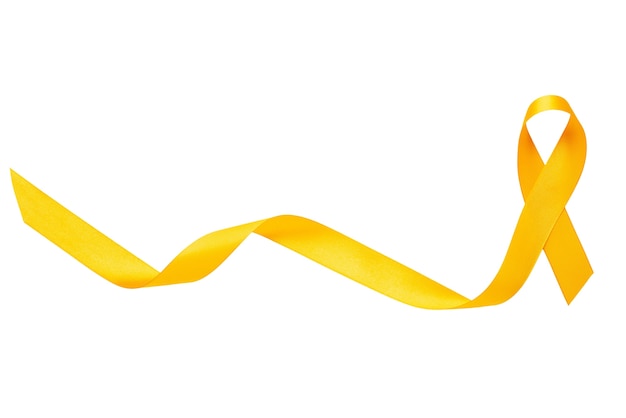 Free PSD gradient yellow ribbon isolated