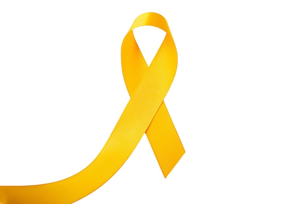 Free PSD gradient yellow ribbon isolated