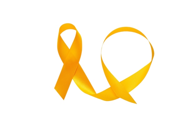 Free PSD gradient yellow ribbon isolated