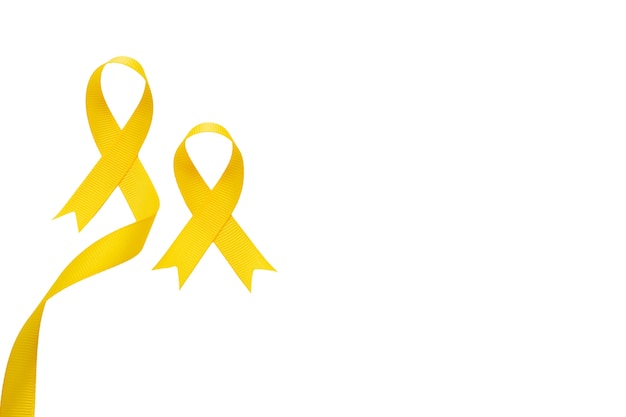 Free PSD gradient yellow ribbon isolated