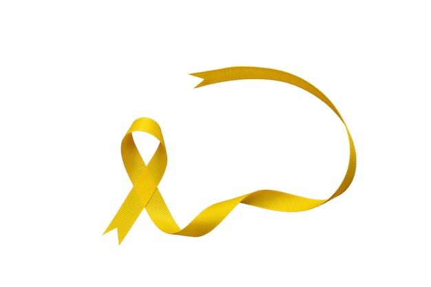 Free PSD gradient yellow ribbon isolated