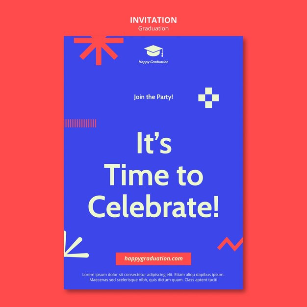 Graduation ceremony invitation template