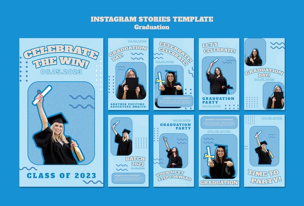 Free PSD graduation day instagram stories