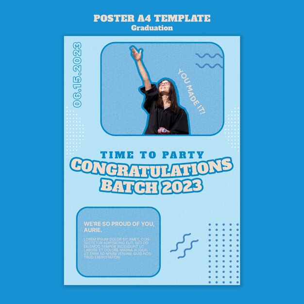 Graduation day poster template