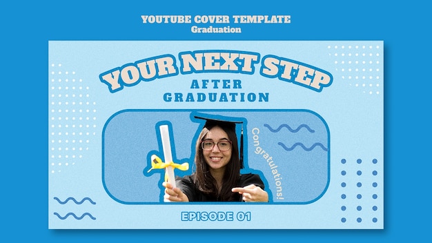 Free PSD graduation day youtube cover template