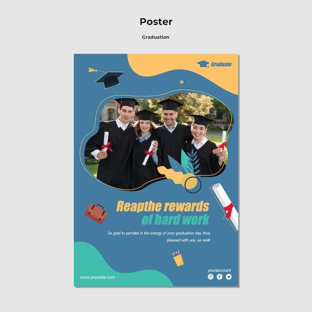 Free PSD graduation design of poster design