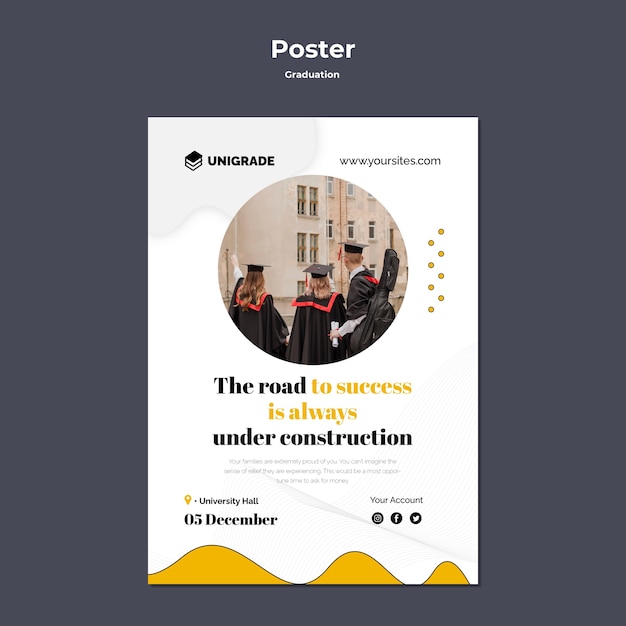 Graduation event poster template