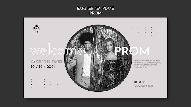 Graduation prom banner template