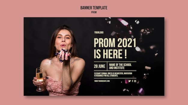 Graduation prom banner template