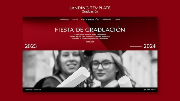 Free PSD graduation template design