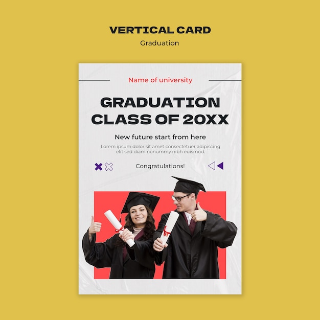 Free PSD graduation  template design