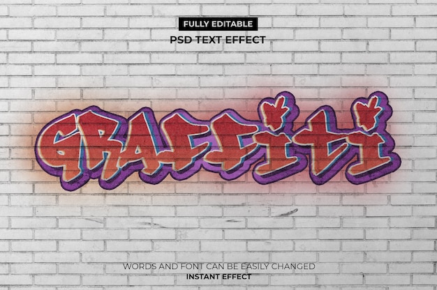 Free PSD graffiti text effect