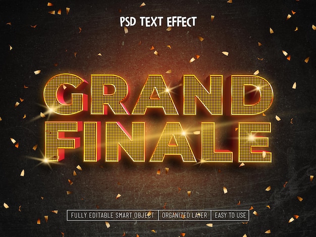 Grand finale psd text effect