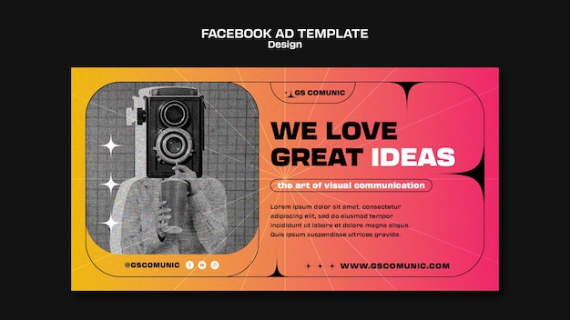 Graphic design profession social media promo template