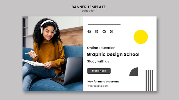 Graphic design school banner