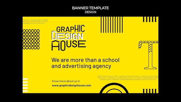 Free PSD graphic design services banner template