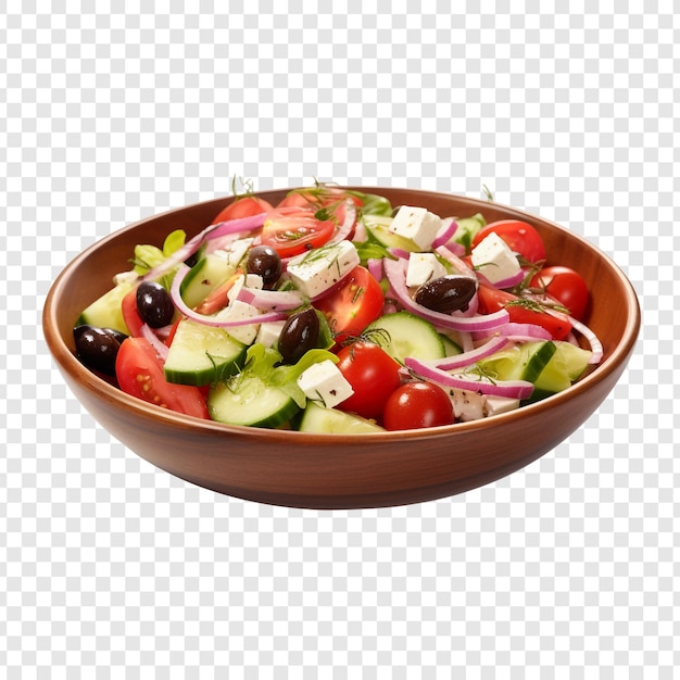 Free PSD greek salad isolated on transparent background