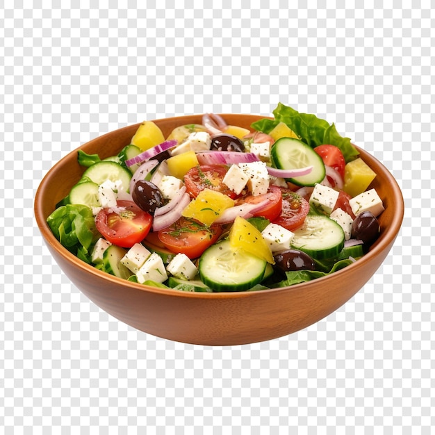 Free PSD greek salad isolated on transparent background